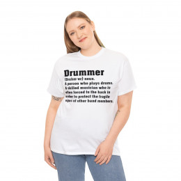 Drummer blk unisex Short Sleeve Tee