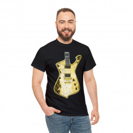 KISS Paul Stanley Gold Cracked Mirror Iceman Guitar Men's Short Sleeve T Shirt