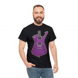 KISS Paul Stanley Purple Cracked Mirror Iceman Guitar unisex Short Sleeve T Shirt
