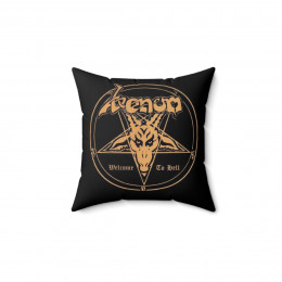 Venom Black Metal Polyester Square Pillow 
