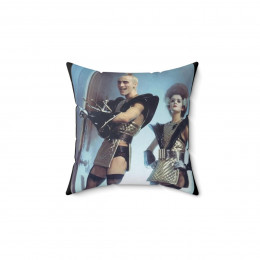 The Rocky Horror Picture Show Transylvainans " it's all over " Polyester Square Pillow