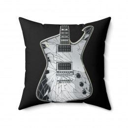 KISS Paul Stanley Ibanez PS-10 Mirror IcemanSpun Polyester Square Pillow
