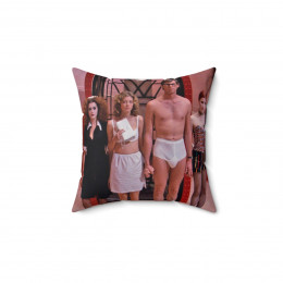 The Rocky Horror Picture Show meeting Frank Spun Polyester Square Pillow