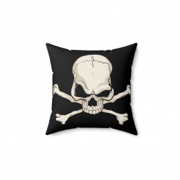 Skull and Bones 3 complete Spun Polyester Square Pillow gift
