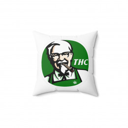 THC Col Green Flower Spun Polyester Square Pillow gift