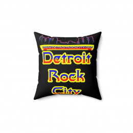 Detroit Rock City funky logo Spun Polyester Square Pillow